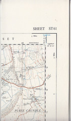 Ordnance Survey 1:25,000 First Series Map Sheet ST 61 Sherborne Dorset