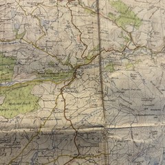 ABERYSTWYTH Ordnance Survey CLOTH Map 1952 Sheet 127 Seventh Series Machynlleth