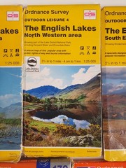 JOB LOT 7 EXPLORER MAPS ORDNANCE SURVEY 1:25,000 SNOWDON LAKES COTSWOLDS BRITAIN