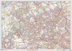 (G78) Map of Harrow HA Postcode Sectors, Poster of Harrow Postcodes