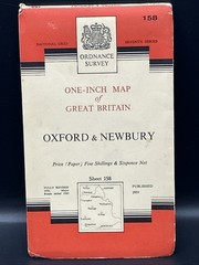 Vintage Ordnance Survey One Inch Oxford & Newbury Map On Paper Seventh Series