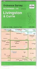 Livingston and Currie: Sheet 419 (Pathfi… by Ordnance Survey Sheet map, folded