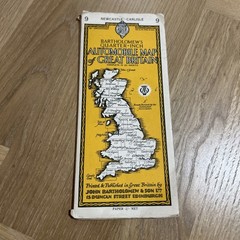 NEWCASTLE CARLISLE Bartholomew Quarter Inch Map No 9 Automobile Association