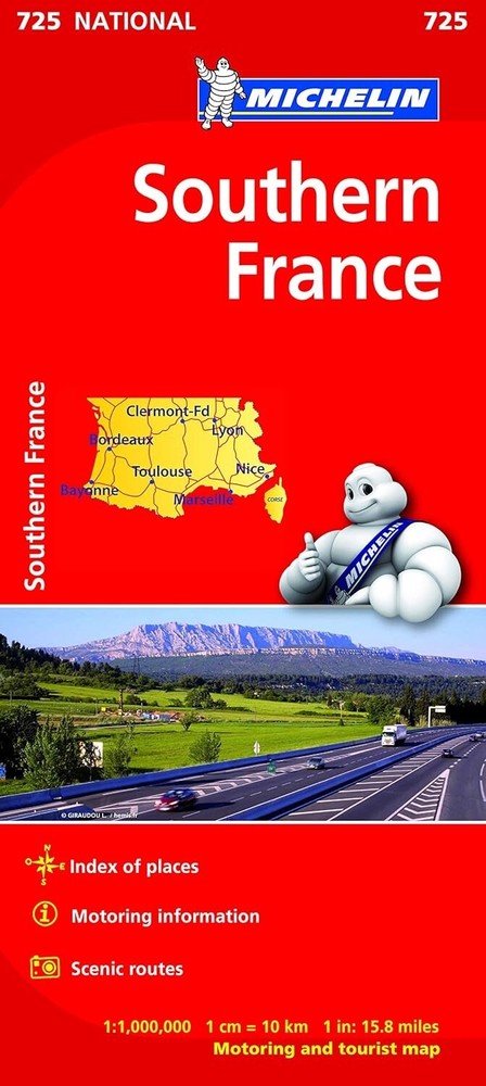 Southern France 725 Map by Michelin