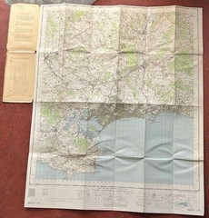 1960 OS Ordnance Survey One Inch Map, of Bournemouth Sheet 179