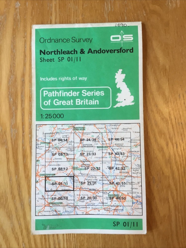 1985 Ordnance Survey Pathfinder Map SP 01/11 Northleach And Andoversford