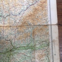 vintage Bartholomews cloth backed map of Pembroke