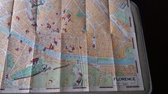 Vintage tourist map and guide of Florence Italy 1954. We have more vintage maps.