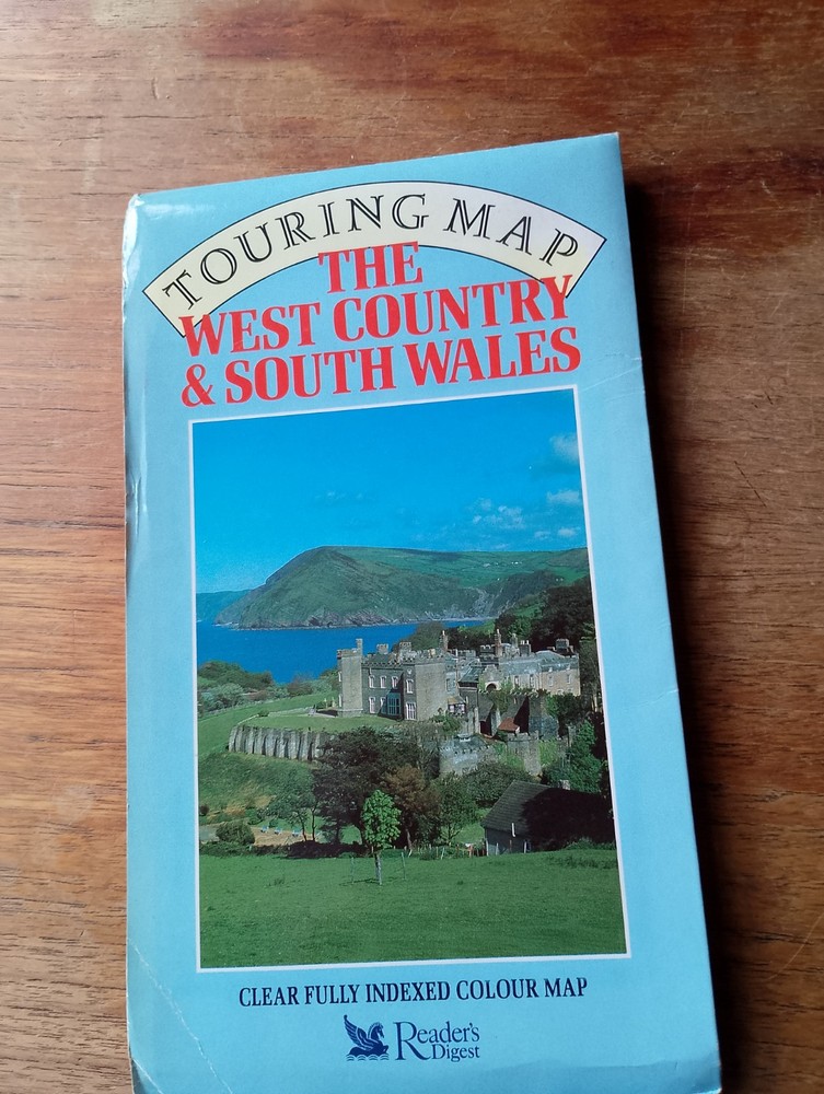 Reader’s Digest TOURING MAP, The West Country & South Wales, 1994
