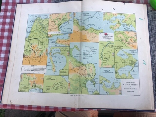Vintage classical atlas by Murray, 1925 edition