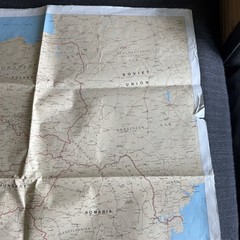 Vintage Map Eastern Europe Transportation 1991 Folded