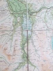 VINTAGE BARTHOLOMEW’S CLOTH MAP OF KESWICK & ULLSWATER – NEW REDUCED SURVEY
