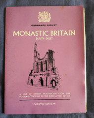 Map of Monastic Britain, South Sheet by Ordnance Survey (2nd Ed 1954)