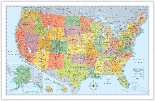Rand McNally Signature Edition U.S. Wall Map – Folded (Map)