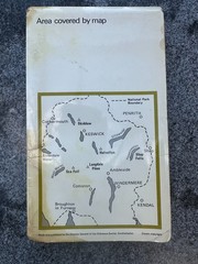 Ordnance Survey Tourist Map Lake District 1970, rare cover with Ashness Bridge