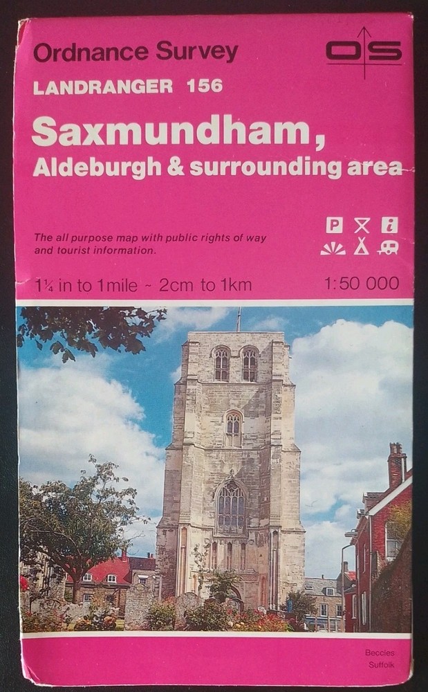 Ordnance Survey Landranger Map 156: Saxmundham, Aldeburgh & surrounding area.
