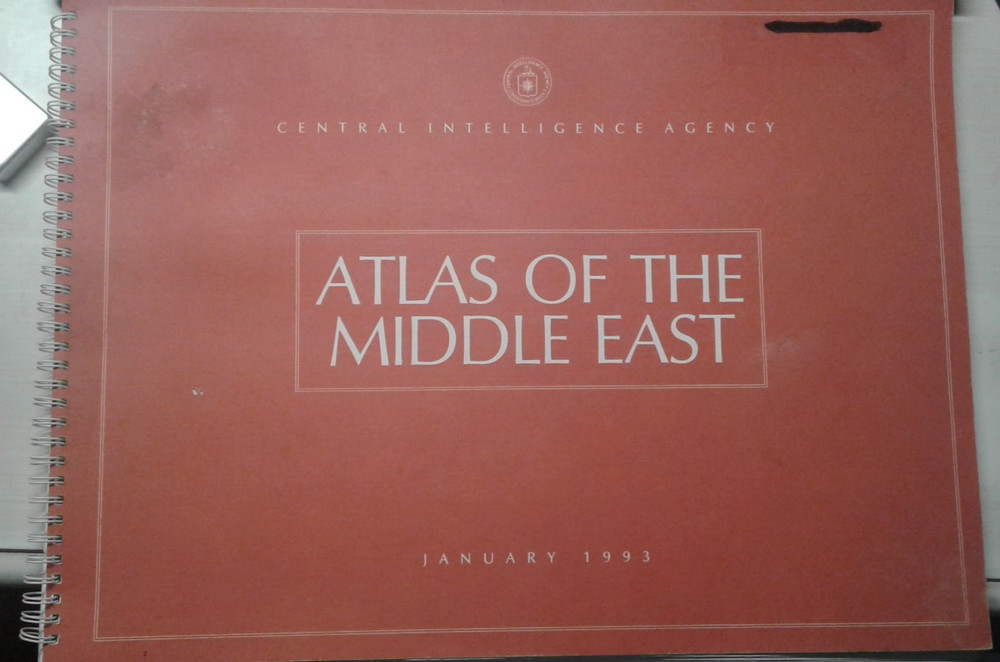 Central Intelligence Agency Atlas Of The Middle East January 1993 with map