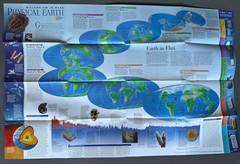 Millennium in Maps, Physical Earth, National Geographic, Map & Poster, 1998