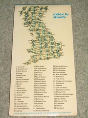 Bartholomews Half Inch Map – sheet 8 Salisbury Plain – on paper – 1970