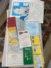Job lot Vintage Road Maps In Europe town plans etc 20 items