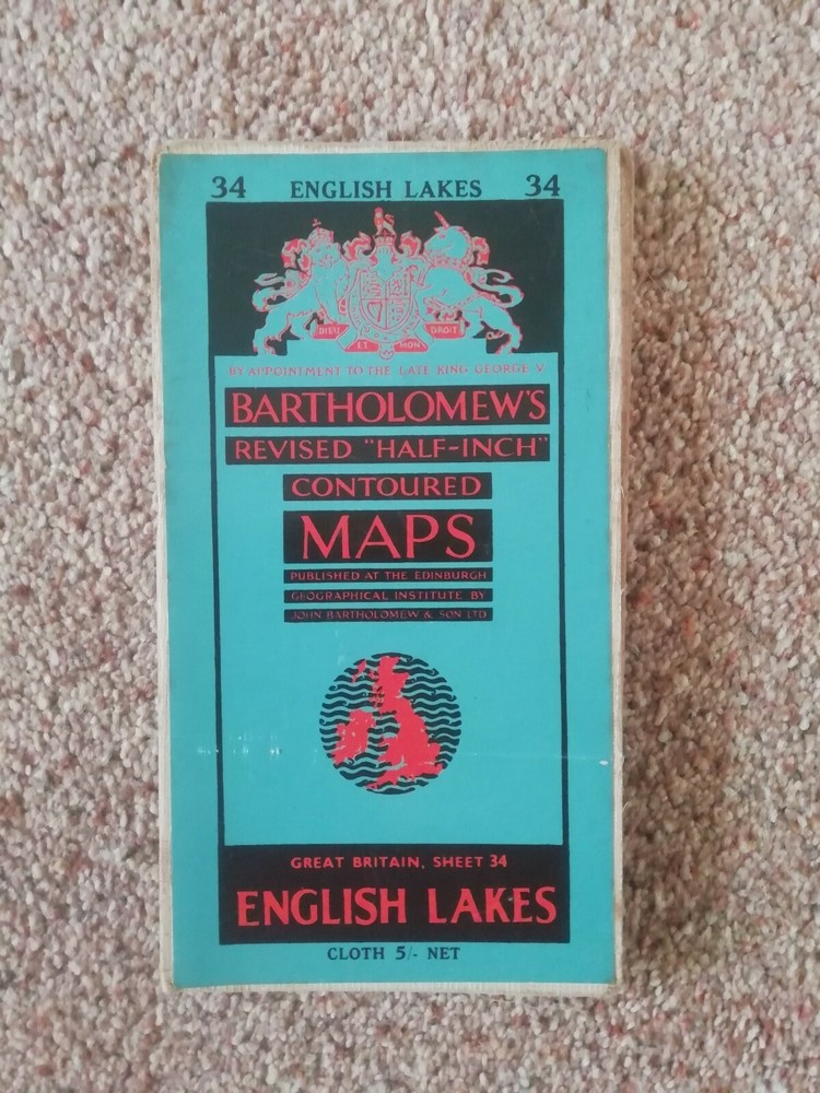 Bartholomews English Lakes Old Map