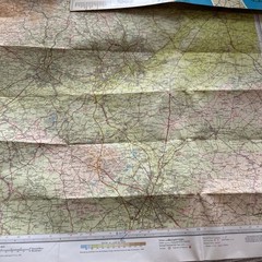 VALE OF TRENT Bartholomew Half Inch Map No 24 1969 Leicester Lichfield Masefield
