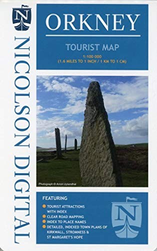 Nicolson Tourist Map Orkney by Nicolson Sheet map, folded Book The Fast Free