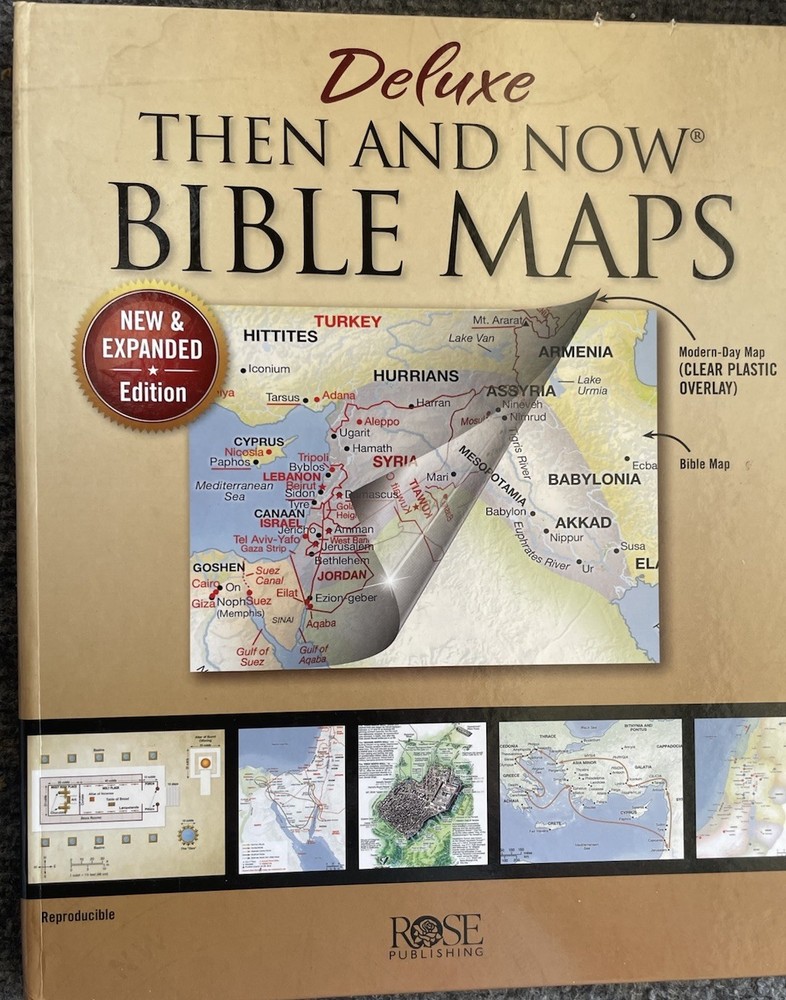 Rose Publishing Then and Now Bible Maps Atlas Spiral-bound New & Expanded Ed