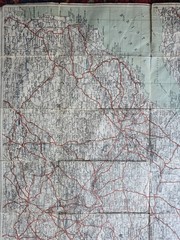 MAP Geographia Road Map. Bath & BristoL. Cloth Backed Possibly 1921
