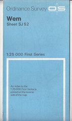 Ordnance Survey – OS 1:25,000 First Series Map Sheet SJ 52 Wem