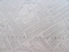 VINTAGE OS LARGE SCALE MAP LONDON TOOTING BROADWAY AREA 1 : 1,056 1921 Rev 1939