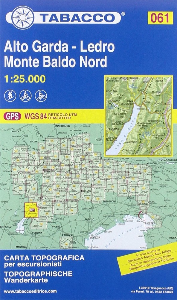 Tabacco Casa Editrice Alto Garda / Ledro / Monte Baldo North (Map)