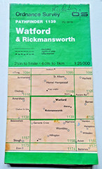 WatfordOrdnance Survey Pathfinder 1139 Map – Watford & Rickman – 1:25000 – 1987