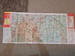 Vintage German Folding Road Map 1978 – 79. Sheet No 10 By Shell