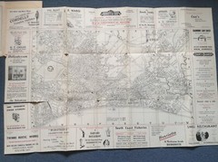 Vintage BOURNEMOUTH & POOLE Street Plan & Index – 1950s – some minor damage