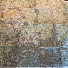 HERTS & BUCKS Bartholomew National Map Series No 15 1975 Watford Ware Baldock
