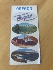 VINTAGE 1967 ORIGINAL CHEVRON STANDARD OREGON FOLD OUT MAP