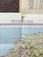 Bartholomew Map Pembroke Carmarthen Wales Vintage 70s 1970 Paper ½” FreePost UK