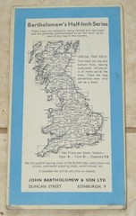 FIRTH OF FORTH 1954 Bartholowmew’s Half-Inch Contoured Map Sheet 46