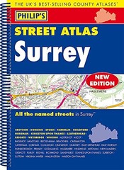 Philip’s Street Atlas Surrey: Spiral Edition by Philip’s Maps Book The Fast Free