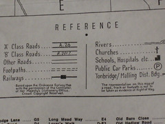 Tunbridge Wells & Tonbridge, SP Maps, 18th ed, adverts, index, vintage 1970s/80s