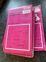 5 X Ordnance Survey Landranger Maps Bundle Sheets Cambridge Area Vintage OS Maps
