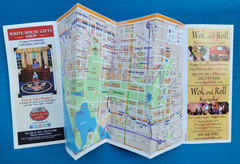 Washington pocket guide, tourist map, streets, places visit, metro underground