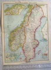 c1907 Harmsworth Plate No. 91-92 Norway and Sweden