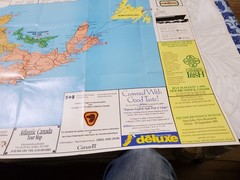 ❤️Vintage 1991❤️Atlantic Provinces Maritimes at a Glance Map❤️RARE PLEASE LOOK❤️