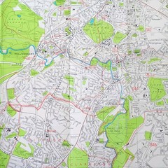 Geographia Large Scale Colour Street Plan: Greater Glasgow.