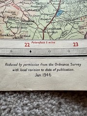 Bartholomew’s Map Salisbury Plain Stonehenge Vintage Half Inch Contoured 1946
