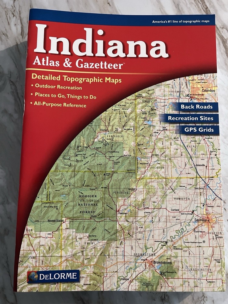 DeLorme Indiana Atlas & Gazetteer Like New