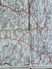MAP Geographia Road Map. Bath & BristoL. Cloth Backed Possibly 1921