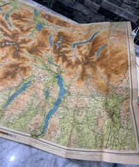 Vintage Bartholomew’s Cloth Map Of The Lake District